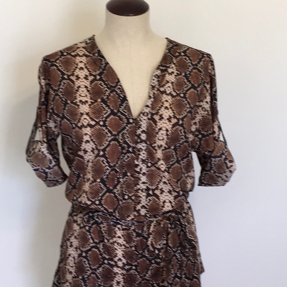 BCBGMAXAZRIA Women's Light Snake Print Jacket Blue Size X-Small